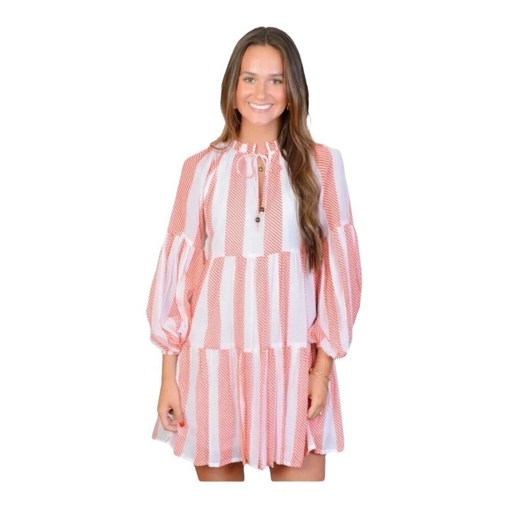 OLIPHANT Coral Balloon Sleeve Dress Size XS NWT Retail $198 Tuckernuck